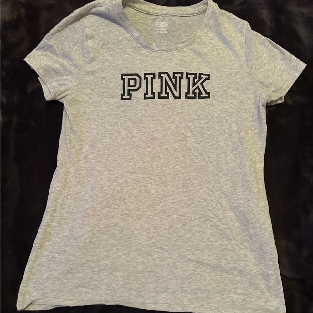 Victoria secret Pink cotton tee grey and black